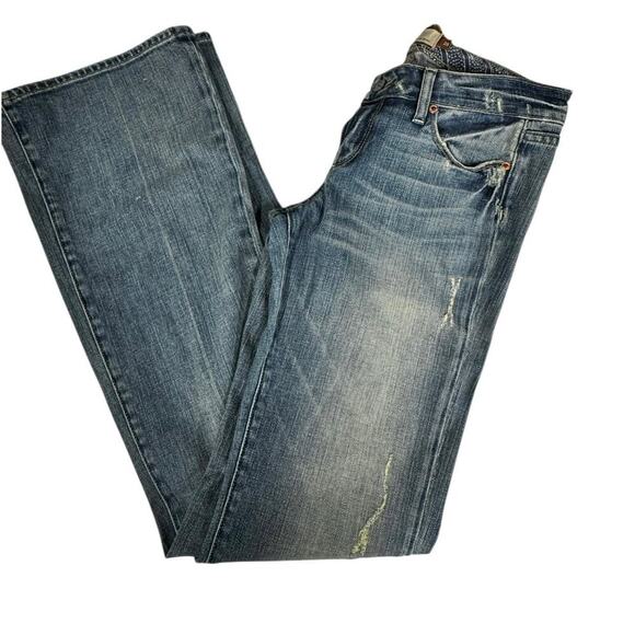 NWOT Rare Paige Laurel Canyon Distressed Flare Leg Jeans Size 28 - Picture 9 of 16